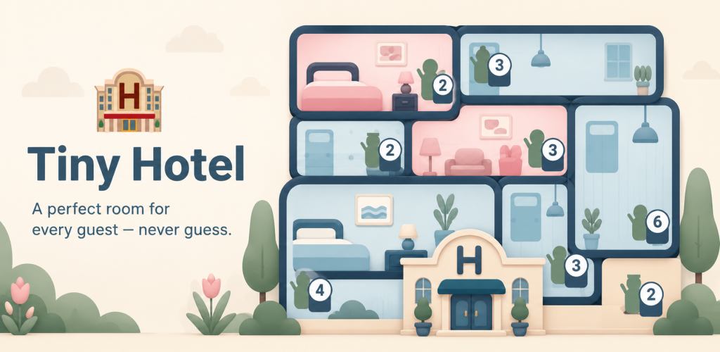 Tiny Hotel: Shikaku Puzzle